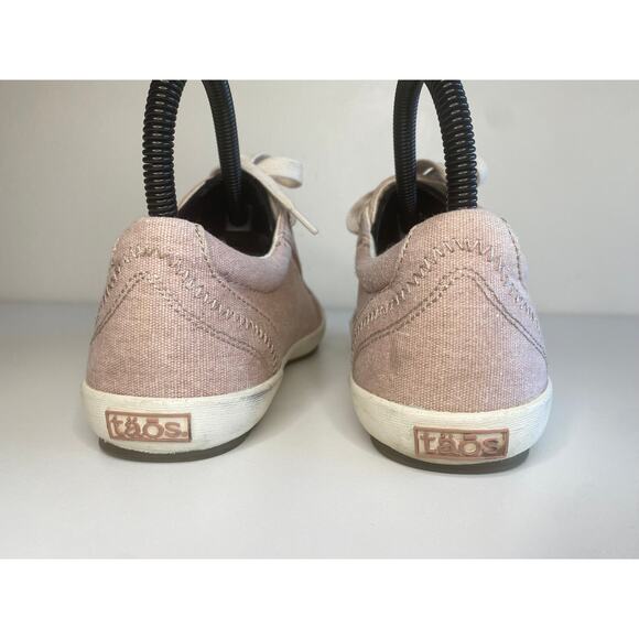TAOS SNEAKERS WOMENS 6.5 US 37 EU SHELL PINK HEMP STAR CANVAS STA-12844 CASUAL - Picture 7 of 11